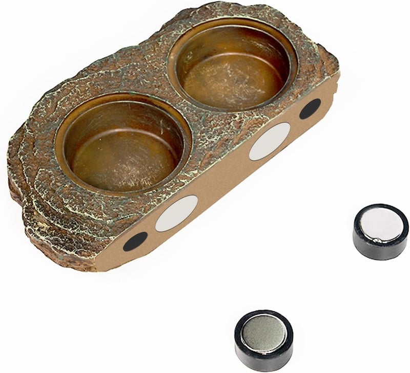 Oiibo Magnetic Reptile Feeder Ledge, Crested Gecko Feeding Ledge with 6PCS Food Cups Reptile Food Dish Water Bowl Tank Accessories for Bearded Dragon Chameleon Lizard Snake - Image 4